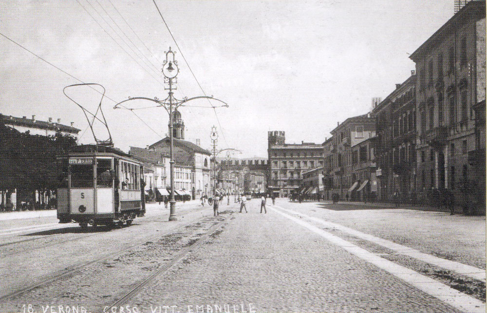 Il nuovo tram-way elettrico di Verona